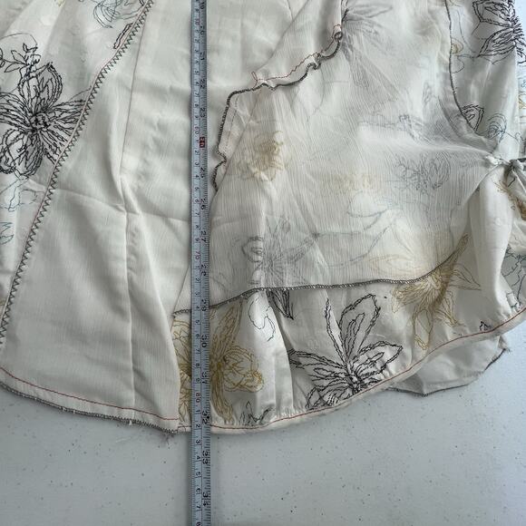 Virginie‎ & Moi Artsy Skirt Womens Sz T2 M Bias Cut Asymmetrical Inserts boho - Picture 15 of 16